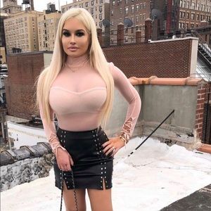 Black Leather Mini Skirt